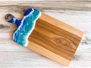 Tabla de cortar de madera y resina de la mejor calidad, tabla de cortar de madera de acacia y queso personalizada, gran oferta - Product Image 2