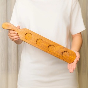 Porte-bougie en bois de style plat pour la décoration de la maison, centre de table de cuisine, décoration de fête et accent d'intérieur en provenance d'Inde - Product Image 4