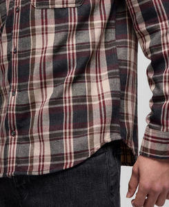 Automne extérieur vêtements quotidiens coton recyclé Polyester tissu Double poche et couture latérale intérieure cachette poche Design flanelle chemise - Product Image 6