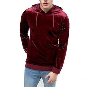 Derniers pulls à capuche en velours vierge personnalisés pour hommes et femmes vente en gros - Product Image 1