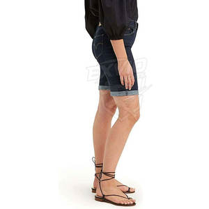 Casual Wear 100% Cotton Made <b>Women</b> <b>Jeans</b> Shorts Soft Fabric Custom Color Lightweight <b>Women</b> <b>Jeans</b> Shorts - Product Image 5