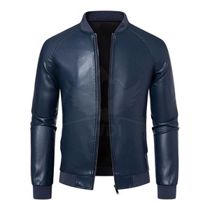 Chaqueta Bomber de Piel de Oveja para Hombre, Cuello Alto, Ecológica, Transpirable, Ropa de Calle de Invierno, Personalizable por Delante - Product Image 2