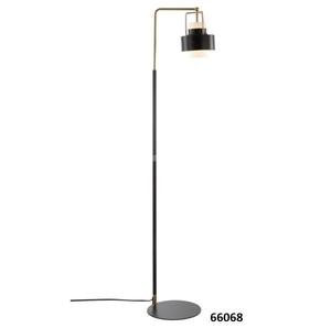 Lampadaire en métal noir avec abat-jour blanc pour bureau et salon d'hôtel à domicile - Product Image 2