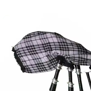 Bagpipes écossais en bois de rose, couleur tartan, avec montures argentées simples, sac de transport offert, bagpipes à vendre, prix de gros, service OEM - Product Image 6