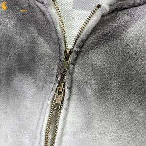 Sudaderas con capucha de gran tamaño Vintage de alta calidad para hombre, venta al por mayor, cremallera holgada de aspecto lavado manchado sucio OEM para invierno - Product Image 2