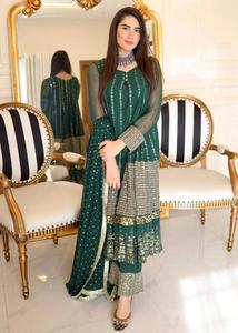 Top Georgette pesado de calidad superior con hermoso conjunto de pantalón Georgette Anarkali Kurti bordado y pesado para mujeres y niñas - Product Image 6