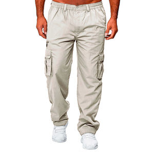 Wholesale custom made new design OEM Men's <b>Work</b> <b>Trousers</b> Combat Multi Pockets Cargo <b>Elasticated</b> Stretch <b>Waist</b> Cargo Pants - Product Image 4