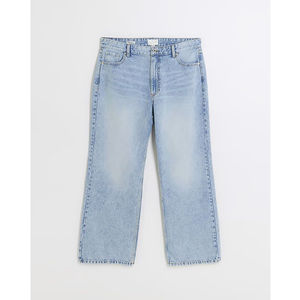 Pantalones vaqueros rectos de mezclilla de cintura alta para mujer, pantalones vaqueros holgados elásticos a la moda para mujer - Product Image 5