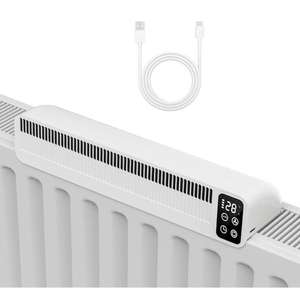 Ventilador de Radiador Portátil con Base Magnética, 2 Modos, Pantalla Inteligente, Potenciador, Alimentado por USB para Uso Doméstico y Hotelero - Product Image 1