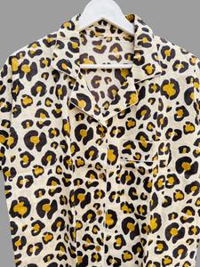 Ensemble de pyjama en coton fait main : imprimé léopard, vêtements de nuit d'été - Product Image 4