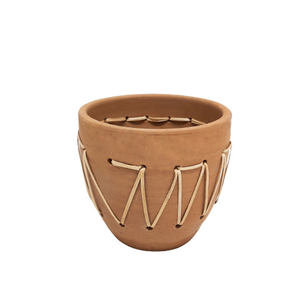 Jarrón redondo de flores hecho de arcilla, jarrones elegantes de último diseño de color Natural y de Terracotta para decoración de jardín e interior personalizada - Product Image 5