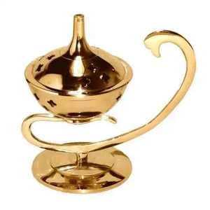 Brûleur d'encens personnalisé en métal hautement poli pour la décoration intérieure, les bougies et les parfums d'intérieur de l'Inde nouvellement conçus en gros - Product Image 5