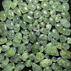 หินอัญมณีประดับอัญมณีสีเขียวธรรมชาติทำด้วยมือสวยงามสำหรับทำเครื่องประดับ - Product Image 1