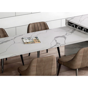 Tùy chỉnh Hiện Đại Trắng calacatta thạch anh đá nhân tạo slab sử dụng trong nhà bếp Countertop tường bảng Vanity đầu - Product Image 4