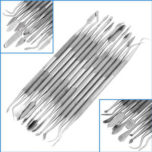 ชุดเครื่องมือแกะสลักขี้ผึ้งทางทันตกรรมสแตนเลส ใช้พลังงานด้วยมือ ได้รับการรับรองมาตรฐาน CE ระดับ I ใช้ซ้ำได้ ราคาขายส่งถูก - Product Image 1