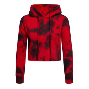 Sudadera con capucha recortada informal con tinte de corbata para mujer, Tops cortos para chicas adolescentes, sudaderas con capucha recortadas de manga larga - Product Image 1