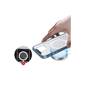 Coque de protection antichoc transparente de luxe Netzy en PC rigide compatible MagSafe pour iPhone 14 avec motif gaufré - Product Image 3