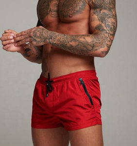 Pantalones cortos de baño de playa transpirables impermeables de poliéster 100% de secado rápido personalizados para hombre - Product Image 4