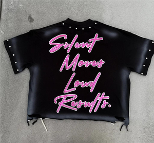 Camiseta Personalizada de Fabricante, Camiseta Gráfica DTG de Peso Pesado, Camiseta Corta Cuadrada de 300 g/m² para Hombre - Product Image 1