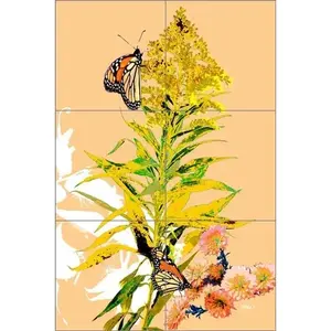 Evelia Art Céramique Papillon Carrelage Mural OB-ES914 pour Cuisine Bain Douche Dosseret Mural - Product Image 1