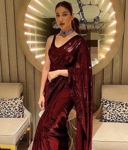 Precio inmejorable para una hermosa blusa tradicional de seda con secuencia de trabajo Georgette para adultos en Un estilo étnico - Product Image 3