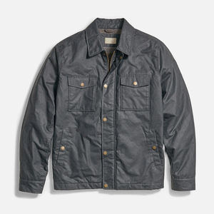 Wholesale Unisex Street Wear <b>Canvas</b> <b>Jacket</b> Dark Gray Color Four Pocket Breathable Eco-Friendly Winter Outdoor Windproof Front - Product Image 1