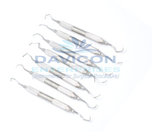 Juego de Curetas Dentales Gracey Profesionales de Acero Inoxidable Davicon, Manuales, de Alta Calidad (Juego de 7), Certificación CE Clase I - Product Image 1