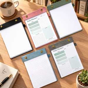 Libreta de Notas Desprendible de Cuero PU Termo A5 con Logotipo Personalizado, Bloc de Notas, Diario de Escritorio - Product Image 1