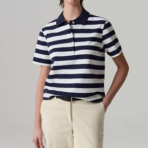 Camisetas Polo de poliéster y algodón para mujer, novedad en camisetas polo lisas transpirables con logotipo personalizado y superventas para mujer - Product Image 1