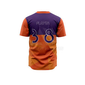 Haute qualité personnalisé hommes Baseball Softball Sportswear respirant à manches courtes Jersey Shorts imprimé Design doux confortable - Product Image 4