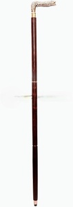 Cannes victoriennes décoratives et bâtons de marche pour hommes et femmes-36 "Brown Ebony Brass Handle Unisex Derby Foldable Canne - Product Image 4