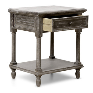 โต๊ะข้างเตียงทำด้วยมือสไตล์บ้านไร่ไม้เนื้อแข็งตู้ข้างเตียงปรับแต่งได้พร้อมขาไม้ - Product Image 3