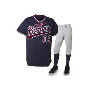 Conjunto personalizado de uniforme de béisbol para jóvenes, pantalones de Jersey estampados por sublimación transpirables, ropa deportiva de equipo a precio de fábrica OEM y ODM - Product Image 1