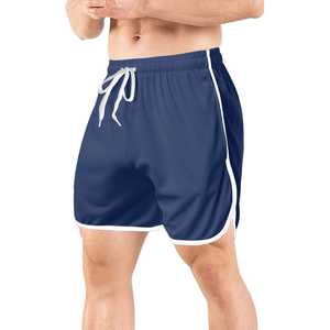 Short de fitness droit à trois points pour hommes de la meilleure qualité Pantalon de gym de plage en maille respirante Fermeture à la taille élastique-Vente en gros - Product Image 1