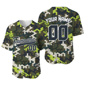 Maillots de baseball et de softball personnalisables en gros, respirants, en Spandex/Coton, grandes tailles, imprimés - Product Image 1