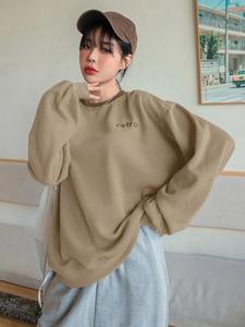 Sudaderas de algodón 100% para mujer hechas a medida Nuevo color sólido liso con logotipo frontal para invierno - Product Image 4