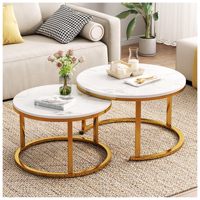 Juego de Mesa de Centro Moderna y Soporte de TV de Vidrio para Exteriores, de Metal y Mármol de Lujo, para Sala de Estar, Muebles para el Hogar, Decorativos y Ecológicos