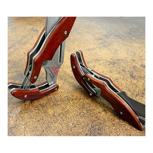 Cuchillo de Caza Plegable de Acero de Damasco Personalizado con Mango de Madera de Palisandro, Opción OEM, Garantía de 3 Años, Uso en Cocina, Grabado Disponible - Product Image 5