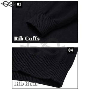 Sudadera térmica de invierno para hombre, con cremallera de un cuarto, forro polar tejido, transpirable, de secado rápido, manga larga. - Product Image 5