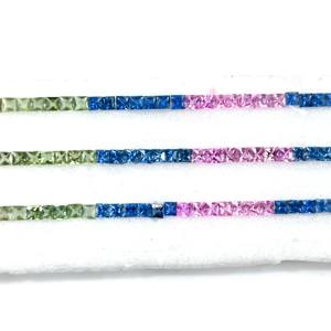 พลอยไพลินธรรมชาติทรงสี่เหลี่ยมเจียระไนแบบเจ้าหญิง ขนาด 3 มม. คุณภาพ AAA ได้รับการรับรองจาก IGI สำหรับทำเครื่องประดับ ขายส่งจำนวนมากจากอินเดีย - Product Image 1