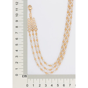 Collar de perlas de oro para mujer, joyería de moda, collar de oro de 18 quilates con collar de color de perlas de plata y oro - Product Image 2