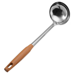 Cuchara de cocina de acero inoxidable con espejo, espumadera para sopa, cucharón, juego para servir, juego de ensalada, herramientas de cocina, proveedor al por mayor - Product Image 1