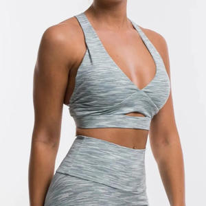 Sujetador deportivo personalizado en blanco para mujer, ropa deportiva de alta calidad para Fitness, Yoga, precio barato, diseño de logotipo personalizado, sujetador de nailon Spandex para mujer - Product Image 1