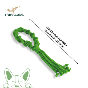 Juguete de cuerda retorcida con asa en forma de lazo para perros, favorece el cuidado dental, la actividad física, la reducción del aburrimiento y el juego interactivo en interiores - Product Image 3
