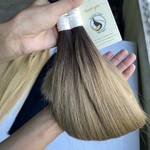 Pelo humano brasileño con cutícula virgen, sin procesar, colores personalizados a granel, ombré, Piano, en venta - Product Image 4