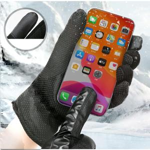 Guantes de Invierno de Lujo con Estilo Moderno, Guantes de Piel de Oveja con Puño de Piel de Zorro para Exteriores, con Logotipo Personalizado - Product Image 3