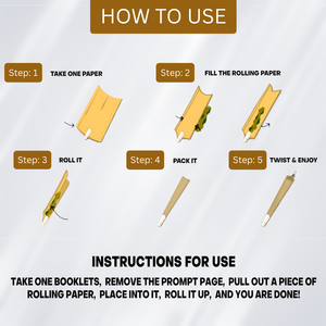 Papiers à rouler bruns naturels non blanchis pour tabac, format standard, pour cigarettes et chichas - Product Image 4