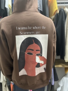 เสื้อฮู้ดพิมพ์ลายพัฟโฟมขนาดใหญ่สำหรับผู้ชายใส่ได้ทั้งชายและหญิงเสื้อมีฮู้ดลาย3D ฮิปฮอปขนาดใหญ่พิเศษโลโก้ออกแบบได้ตามต้องการ - Product Image 5