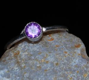 African <b>Amethyst</b> <b>Ring</b> 925 Sterling Silver Handmade Birthstone Gift for Women - Product Image 3