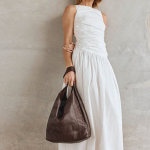 Durable Material Hot Sale <b>Leather</b> Single Shade <b>Hobo</b> <b>Bag</b> Best Selling Lightweight <b>Leather</b> Single Shade <b>Hobo</b> <b>Bag</b> - Product Image 3